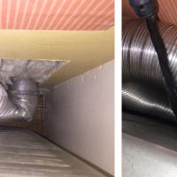 Before and after replacement of a crushed vent