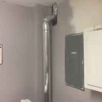 Installation of a dryer vent line